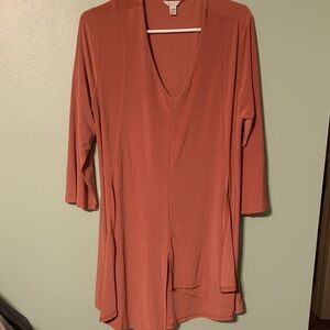 Cato Rust V-Neck Dress